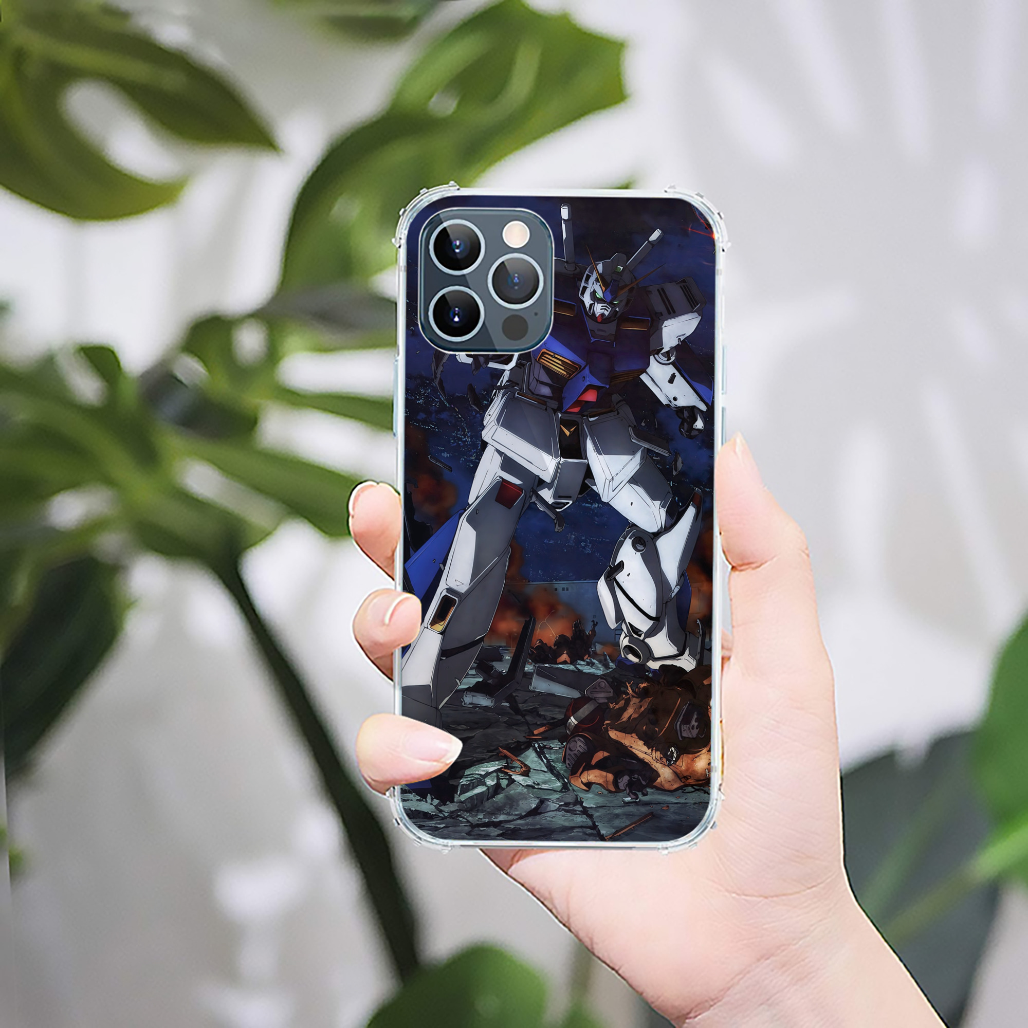 （画像用） 機動戦士ガンダム Mobile Suit Gundam 【iPhone 12シリーズ対応】透明スマホケース（クリアソフトケース）